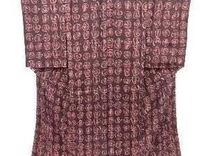 大正ロマン　紋錦紗抽象模様着物